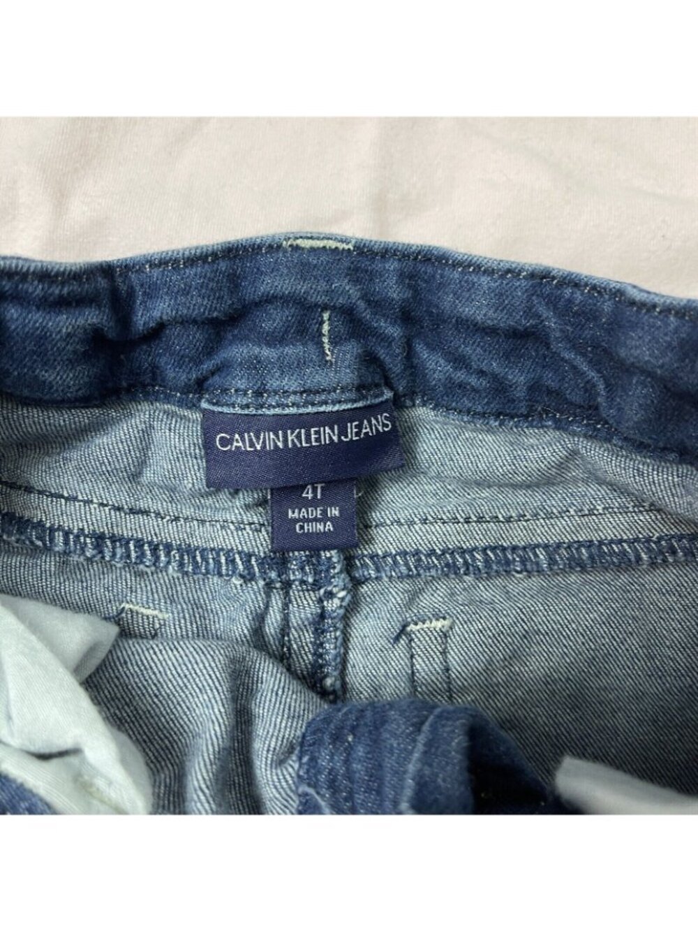 Calvin Klein Girls Size 4T 3-Piece Outfit Pink T-Shirt Blue Shorts Striped Top - Picture 5 of 7